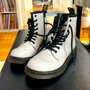 Doc martens white patent size 3